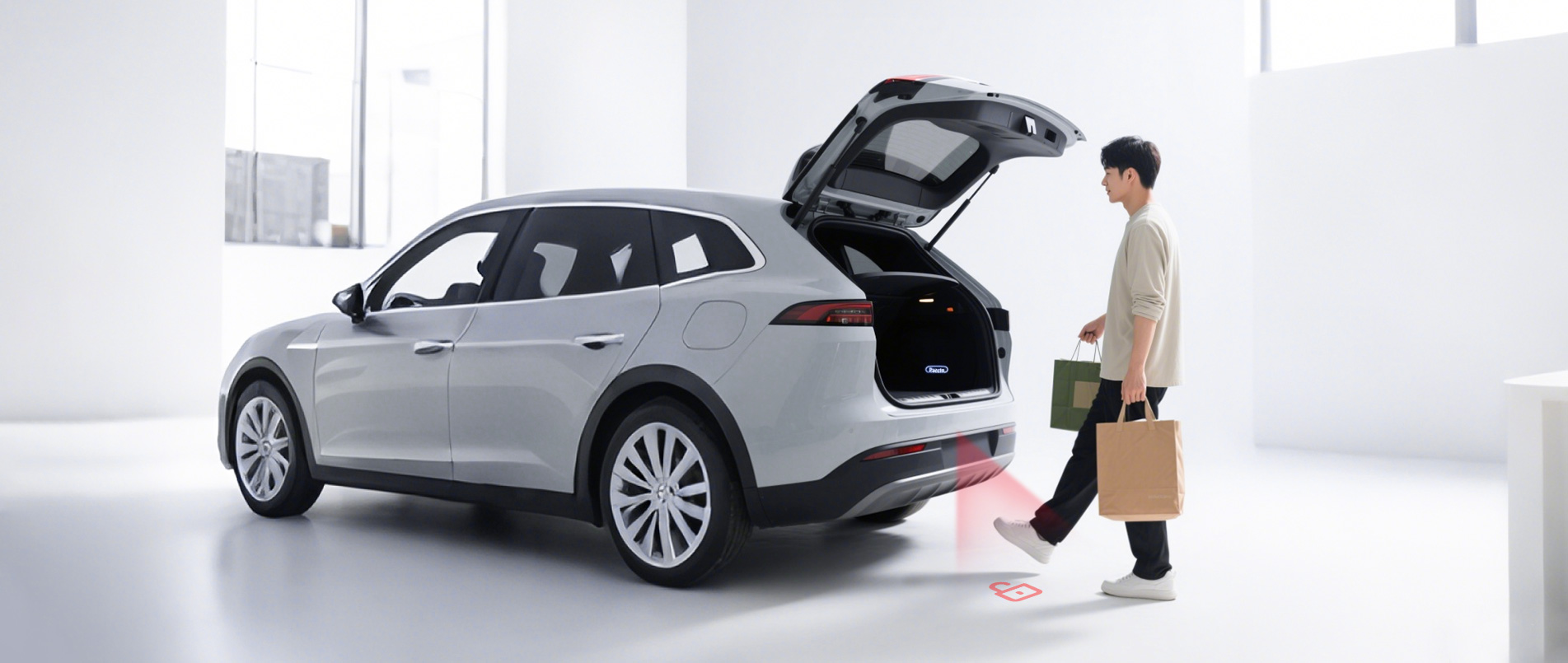 2025上海车展 | 乐天使官方重磅发布AR脚踢毫米波雷达，重新定义“无接触交互”尾门